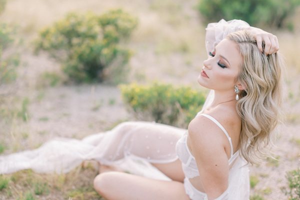 Real Bride Desert Boudoir